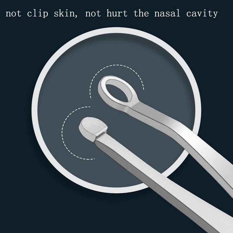 Stainless Steel Nose Hair Clip Nose Trimmer Manual Grooming Ring Set