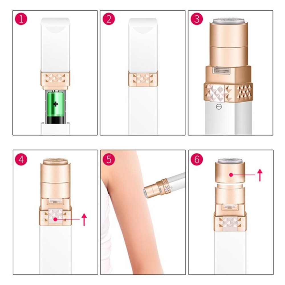 Portable Electric Epilator Facial Hair Remover & Body Hair Trimmer for Women