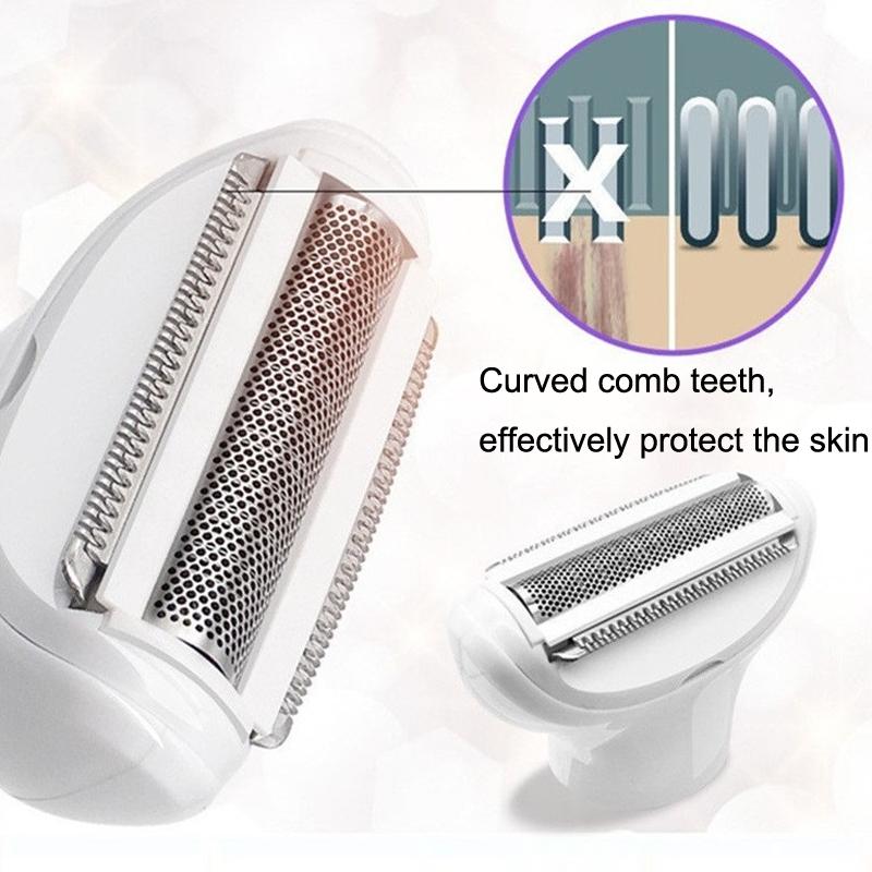 Women Electric Shaver Bikini Trimmer USB Rechargeable Grooming Kit 3