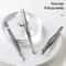 High-Precision Stainless Steel Eyebrow Tweezers Set Non Slip Flat and Slant Tip Grooming Tool
