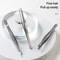 High-Precision Stainless Steel Eyebrow Tweezers Set Non Slip Flat and Slant Tip Grooming Tool