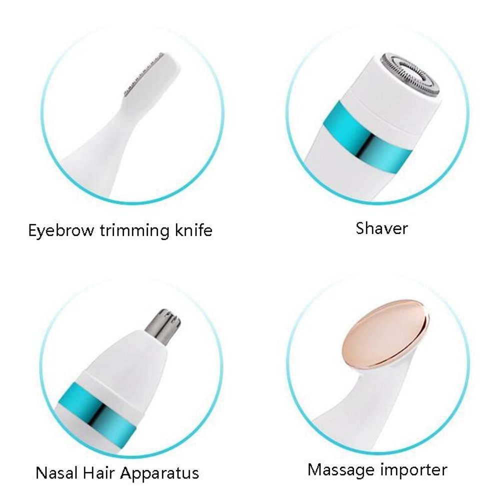 Electric Shaver for Women with Eyebrow Trimmer and Facial Hair Remover Kit