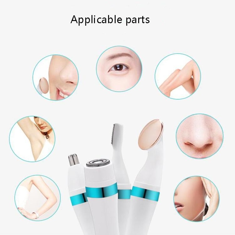 Electric Shaver for Women with Eyebrow Trimmer and Facial Hair Remover Kit