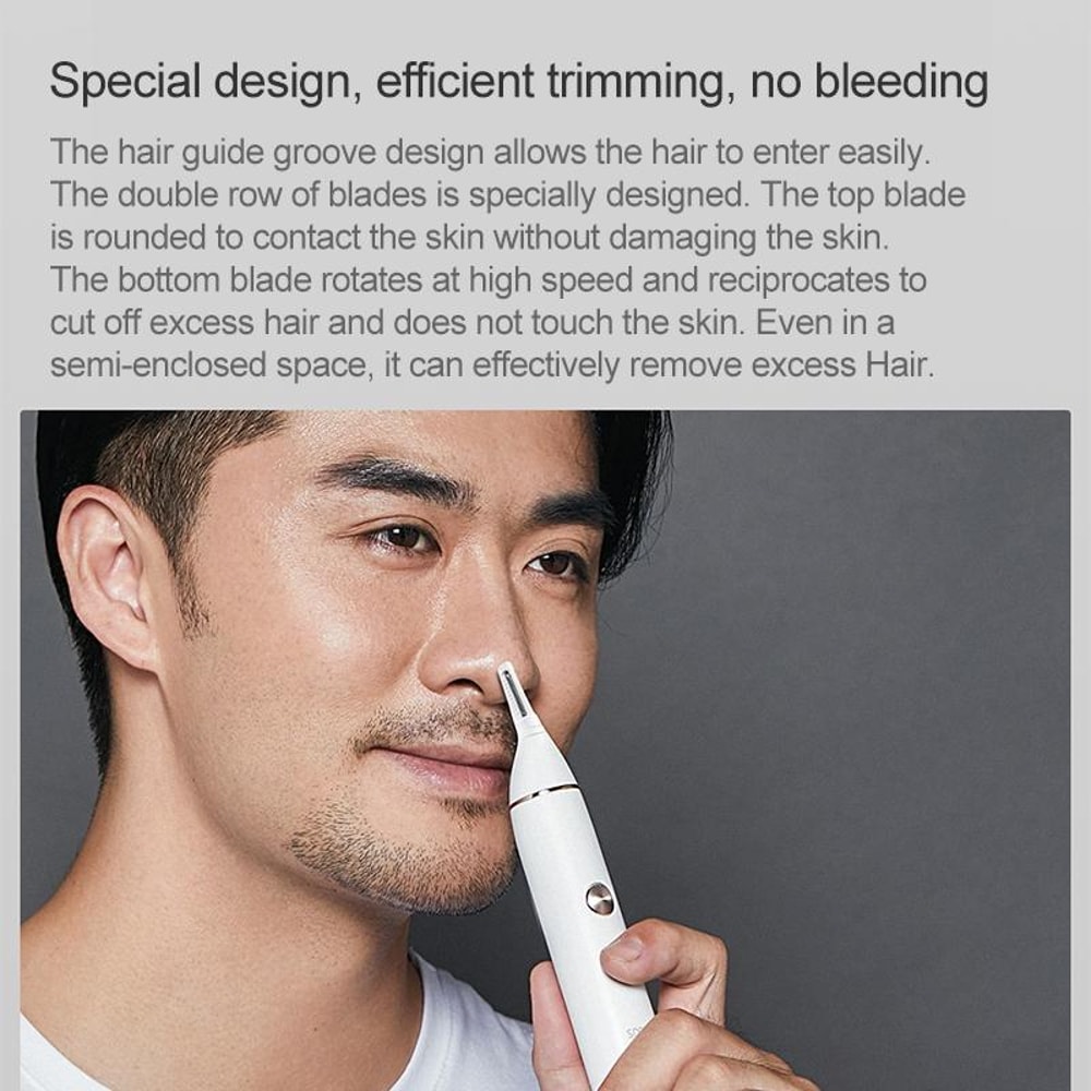 Electric Nasal Hair Trimmer Waterproof Portable Nose Hair Trimmer for Men