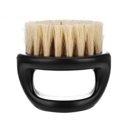 portable men shaving brush ring handle haircut cleaning beard brush abs travel grooming tool