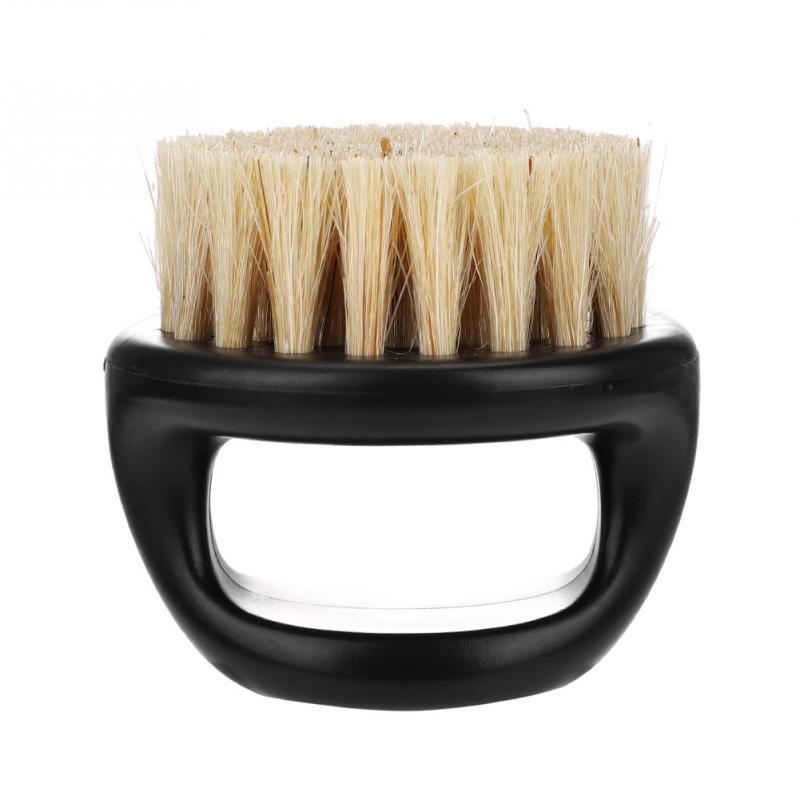 Portable Men Shaving Brush Ring Handle Haircut Cleaning Beard Brush ABS Travel Grooming Tool 7