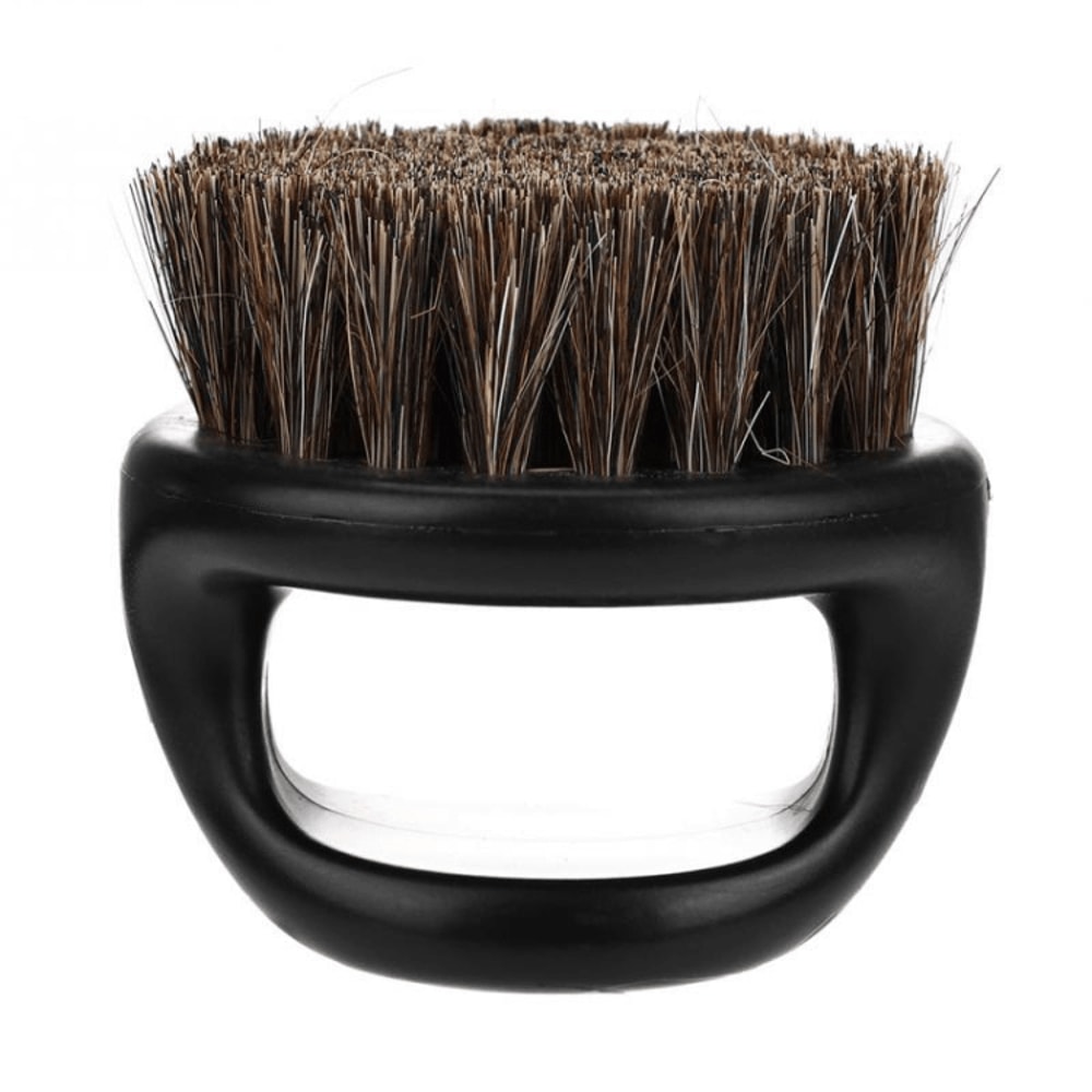 Portable Men Shaving Brush Ring Handle Haircut Cleaning Beard Brush ABS Travel Grooming Tool 9