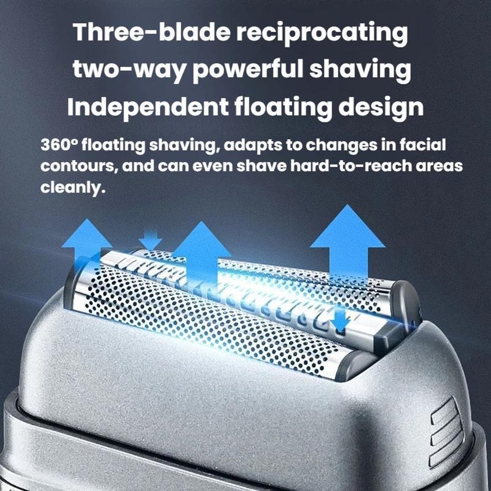 Blade Reciprocating Electric Shaver Waterproof Cordless Razor