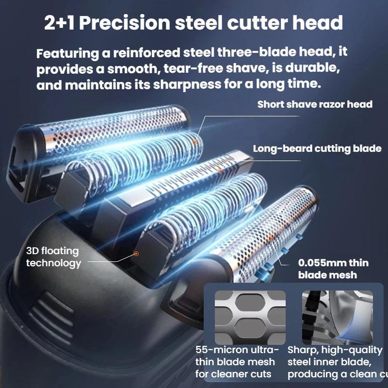 Blade Reciprocating Electric Shaver Waterproof Cordless Razor