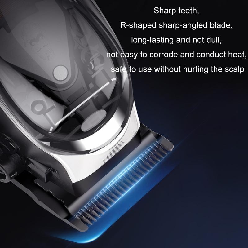 Rechargeable Magnetic Suspension Electric Hair Clipper Cordless HighSpeed Barber Trimmer Kit 7