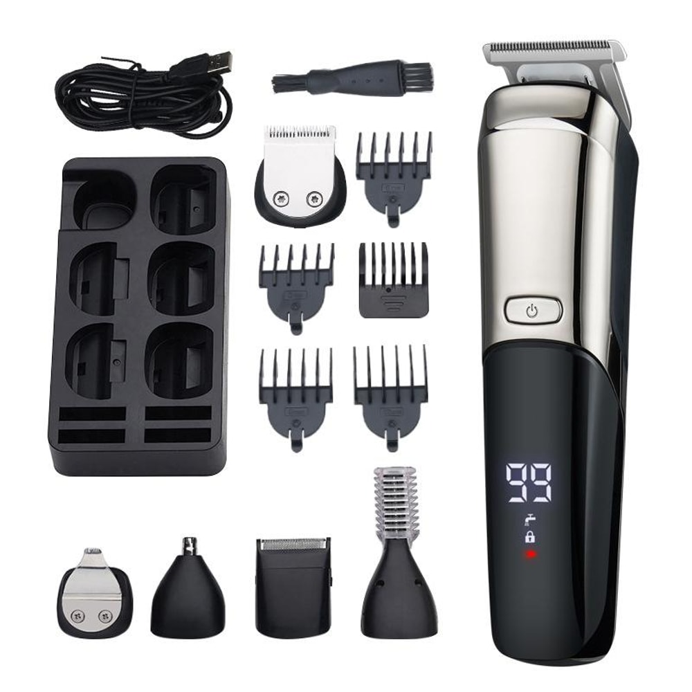 Cordless Hair Clipper and Electric Shaver Multifunction Grooming Kit Orange