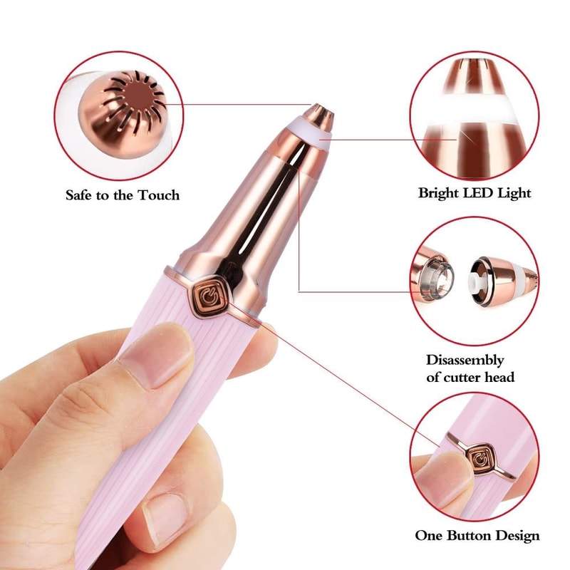 Ladies Shaver Mini Face Shaver Eyebrow Trimmer Lipstick Design Facial Hair Remover Epilator 5