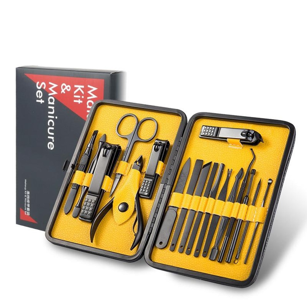 Manicure Pedicure Set Stainless Steel Nail Care Kit with Travel Case