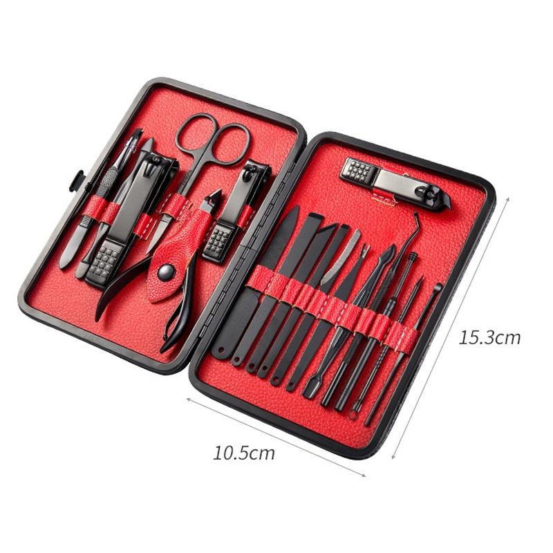 Manicure Pedicure Set Stainless Steel Nail Care Kit with Travel Case