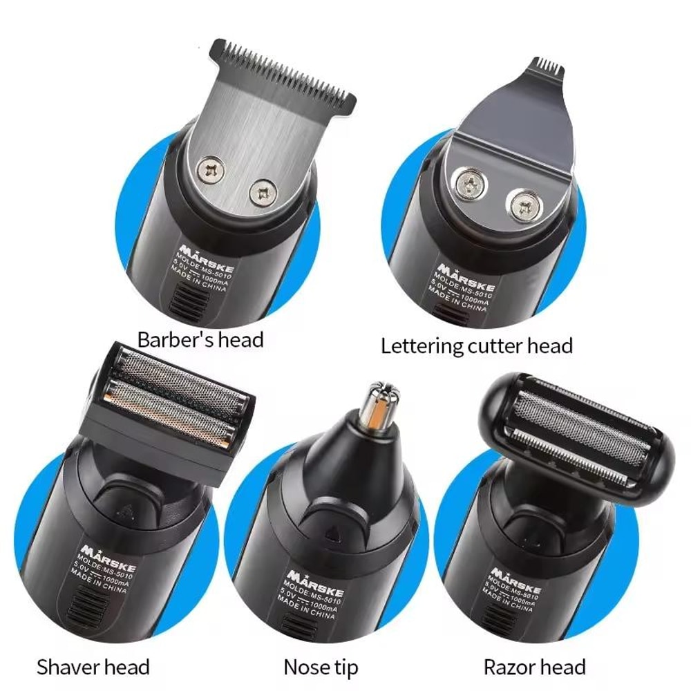 Electric Hair Clipper Rechargeable Hair Trimmer & Beard Grooming Kit