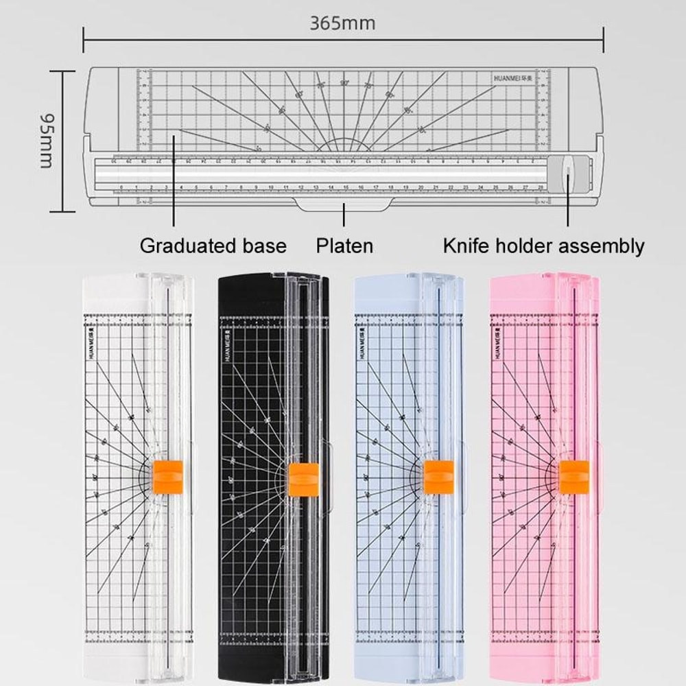 Portable Paper Cutter Paper Trimmer DIY Photo Cutting Machine with Pull-out Ruler