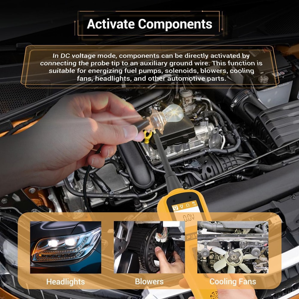 Automotive Circuit Tester Advanced Car Electrical Diagnostic Tool with Component Activation