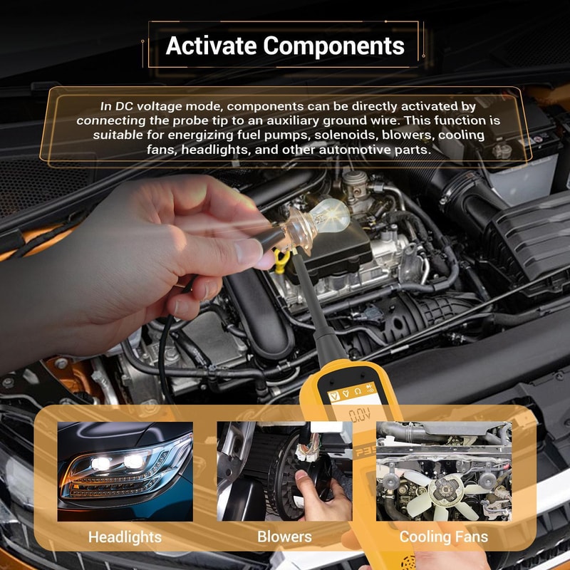 Automotive Circuit Tester Advanced Car Electrical Diagnostic Tool with Component Activation