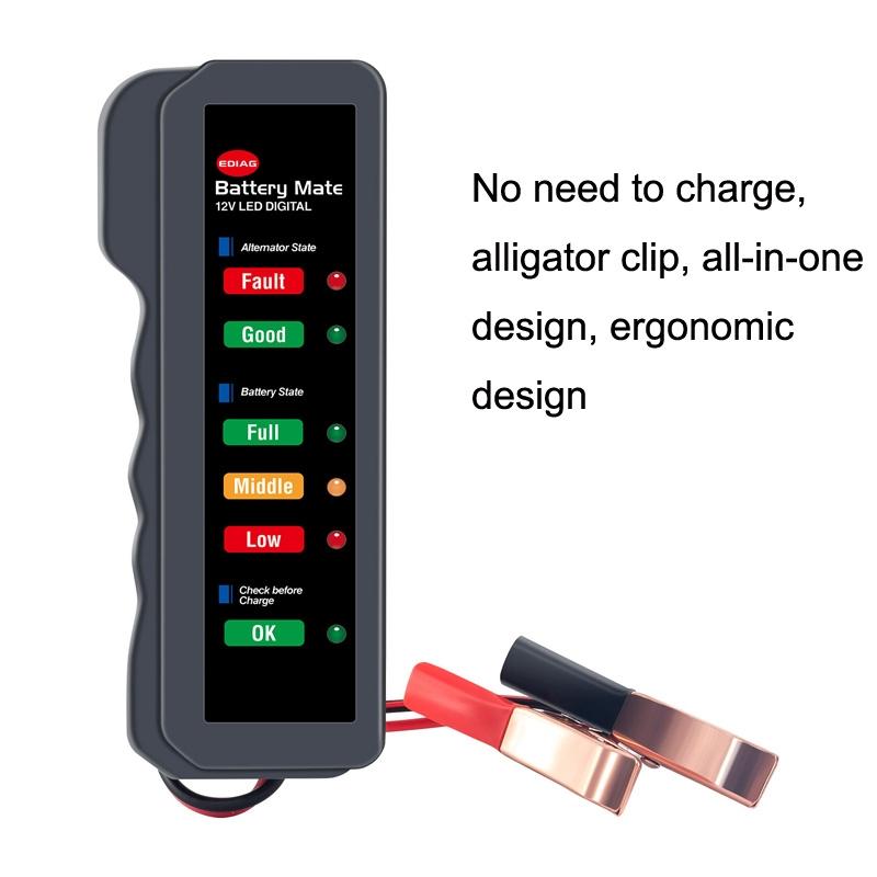 Smart Car Battery Tester with LED Display Automotive Diagnostic Tool
