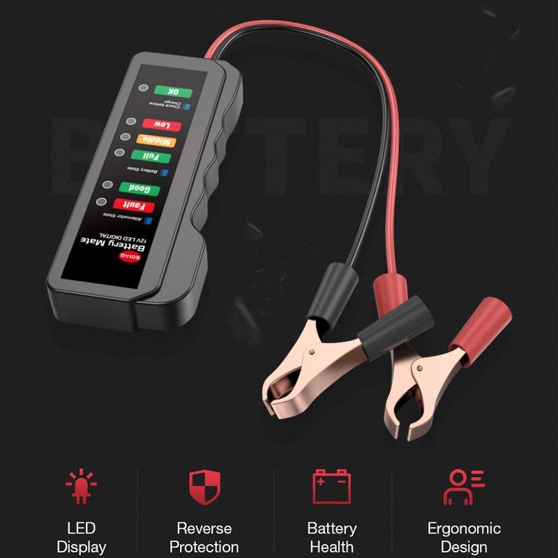 Smart Car Battery Tester with LED Display Automotive Diagnostic Tool