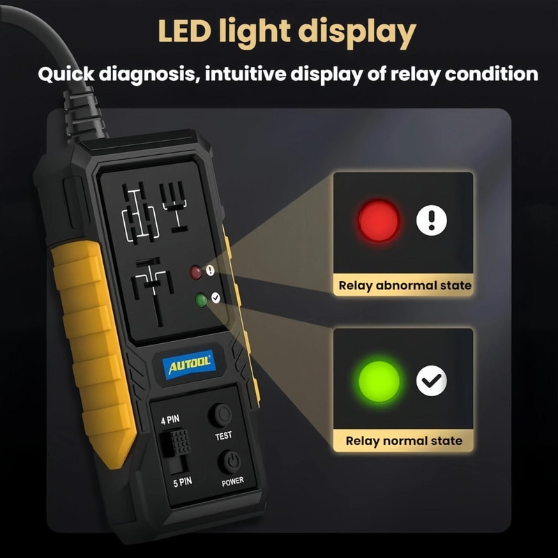 Automotive Relay Tester Diagnostic Tool with LED Fault Detection