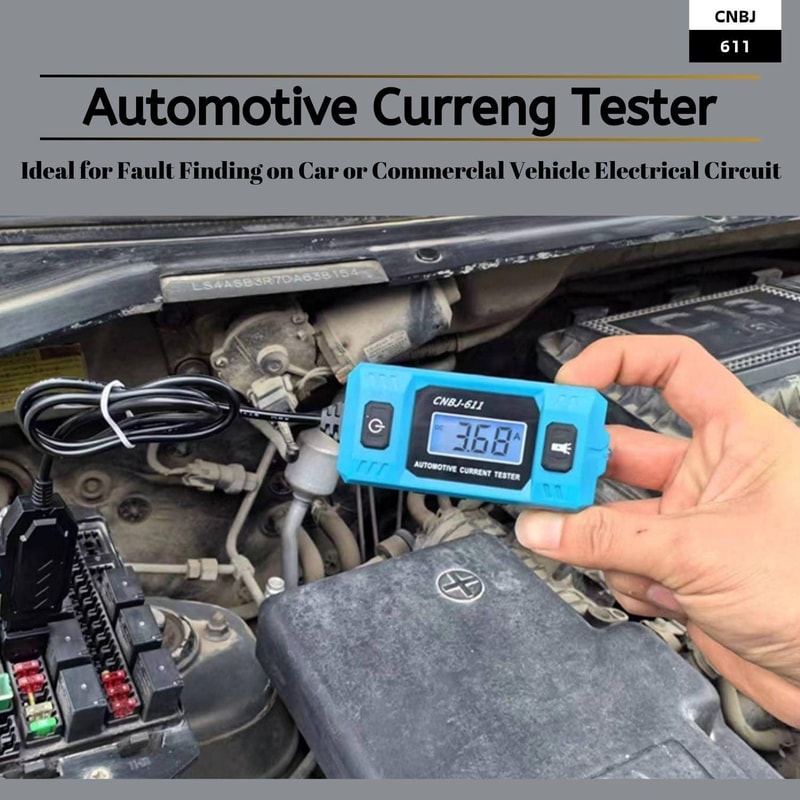 Automotive LED Blade Fuse Current Tester Blue LCD Car Fuse Circuit Tester