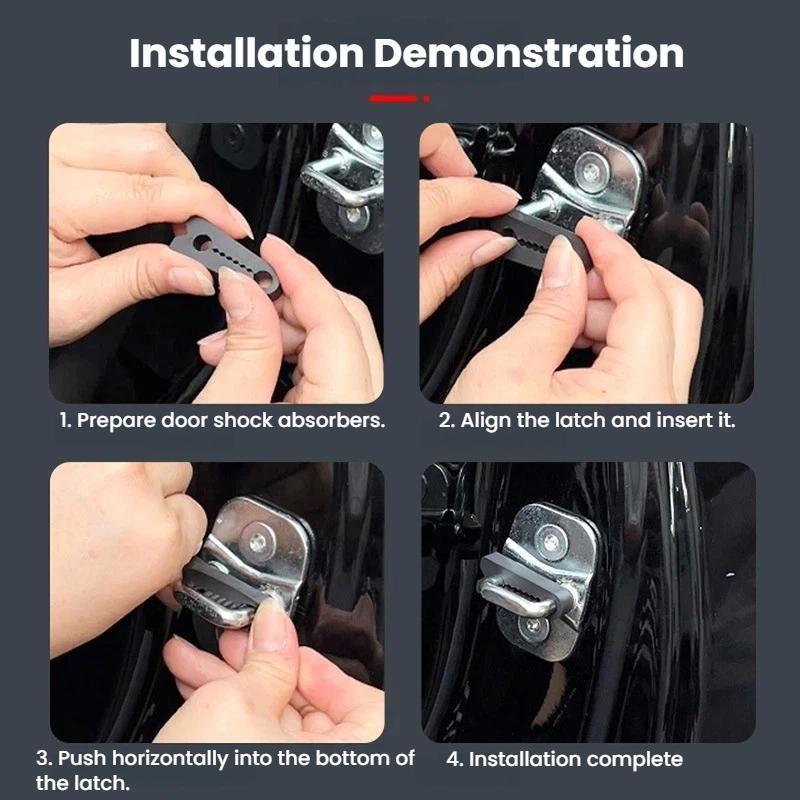 Universal Car Door Lock Buffer Silicone Anti-Collision Noise Reducing Protector