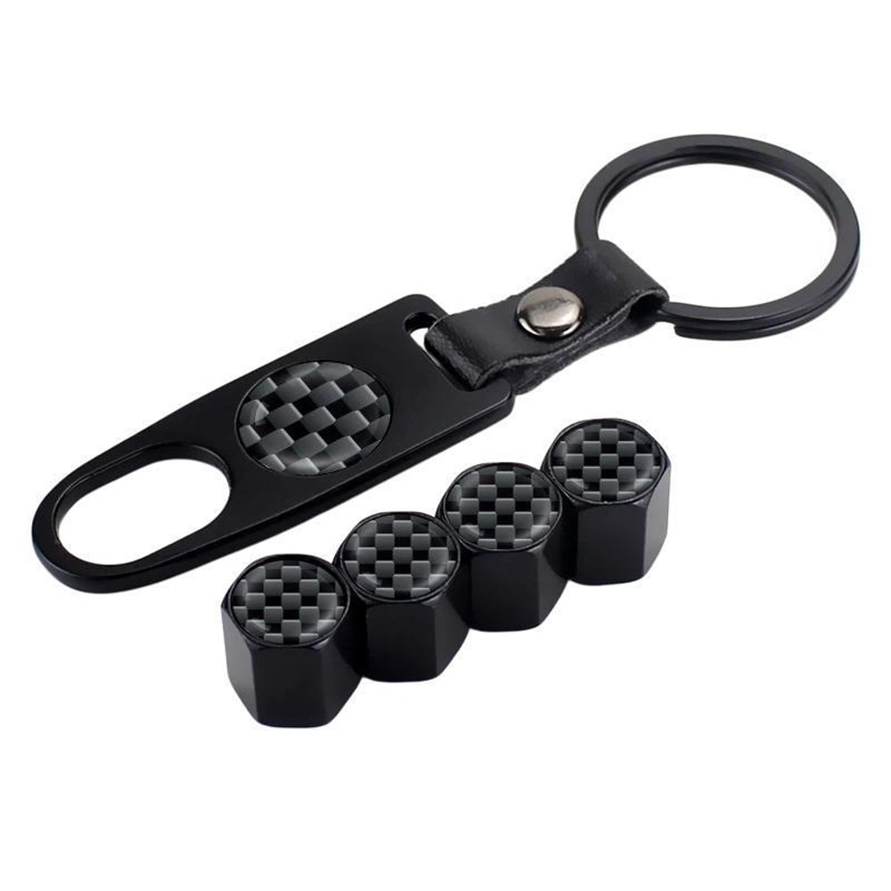 Carbon Fiber Valve Caps Tire Valve Caps for Universal Valve Stem Protection
