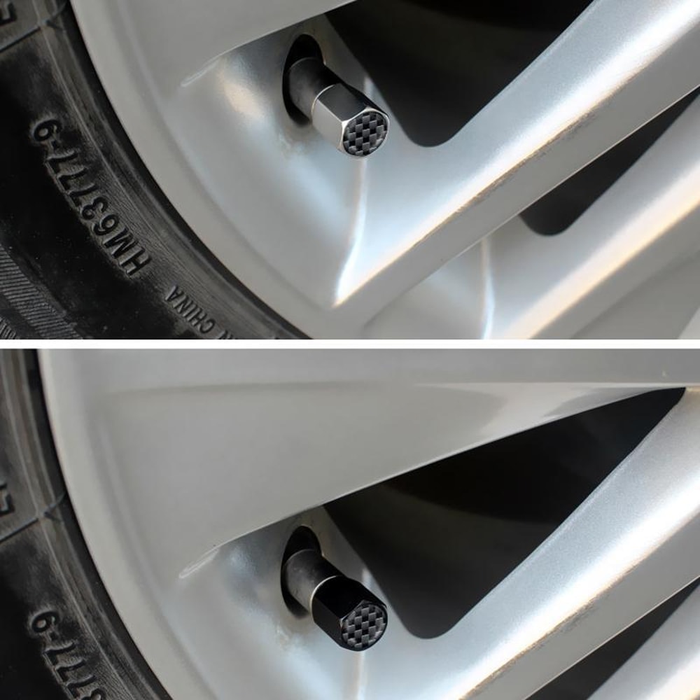Carbon Fiber Valve Caps Tire Valve Caps for Universal Valve Stem Protection