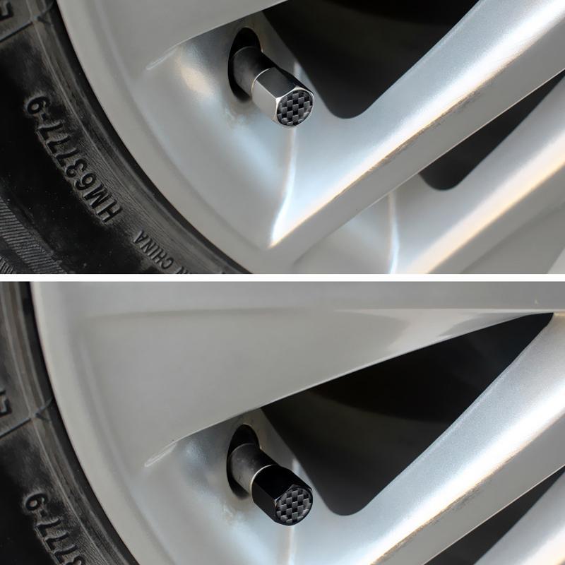 Carbon Fiber Valve Caps Tire Valve Caps for Universal Valve Stem Protection