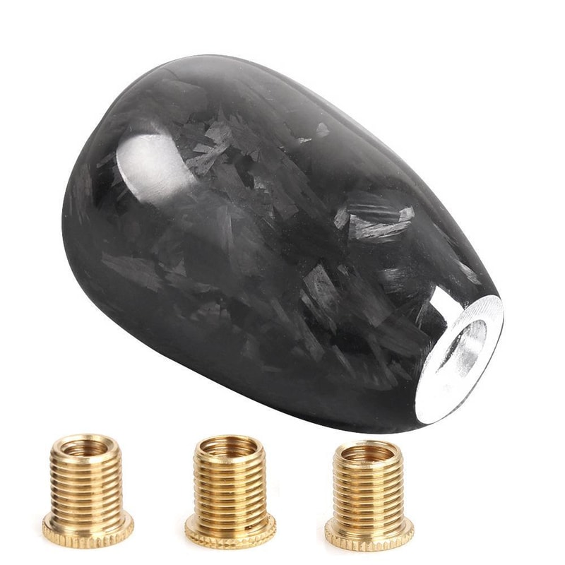 Forged Carbon Fiber Short Shift Knob Universal Performance Gear Shift Knob for Manual Driving