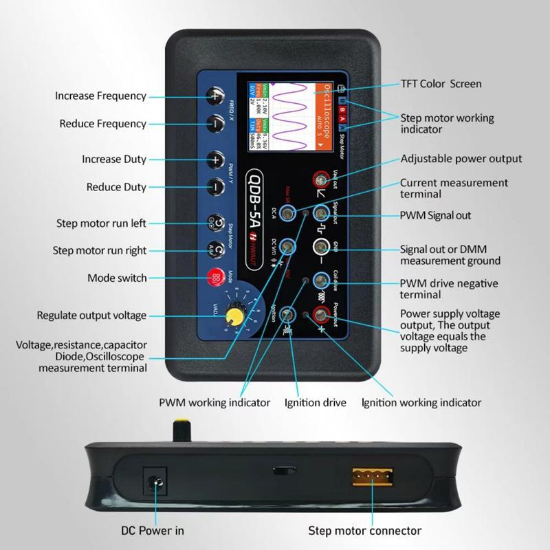 Automotive Oscilloscope Actuator Drive Detector Fuel Injector & Ignition Coil Tester