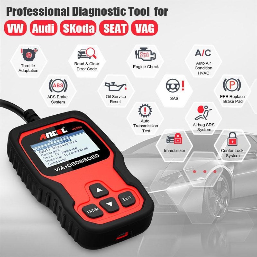 Scanner for Volkswagen Audi Skoda Seat Diagnostic Tool VAG Code Reader Reset
