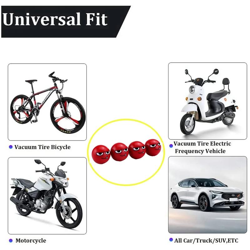 Devil Ball Tire Valve Caps Universal Automotive Valve Stem Caps