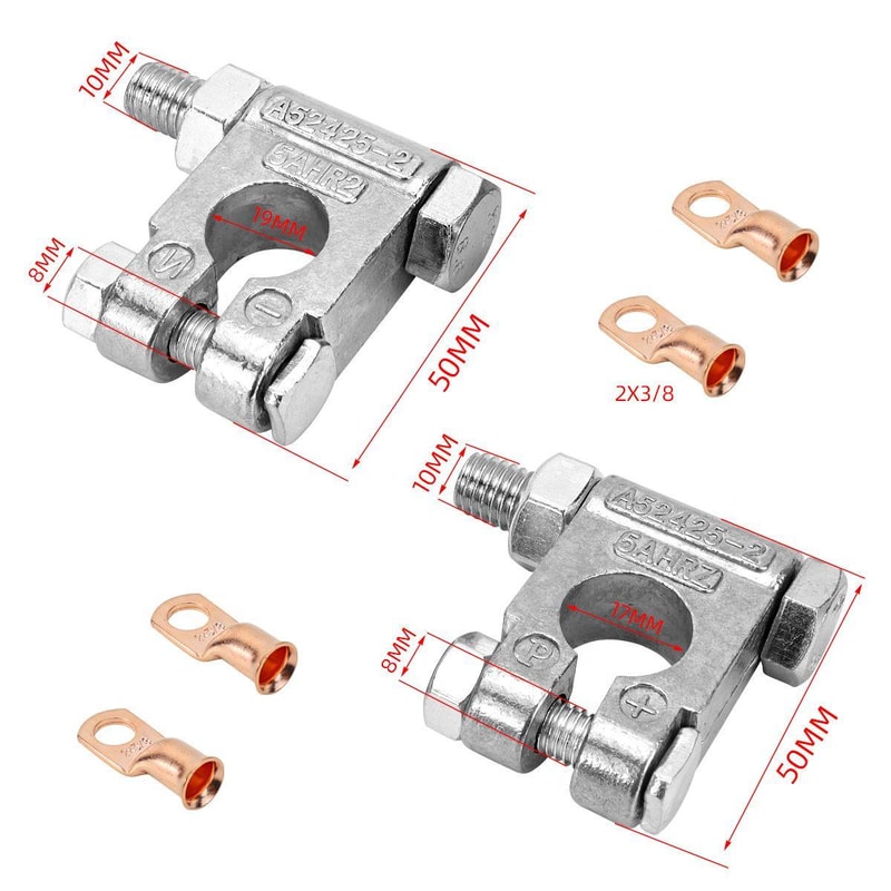 Heavy Duty Automotive Battery Terminal Connector Kit Lead Alloy Corrosion Resistant Car Battery Connectors