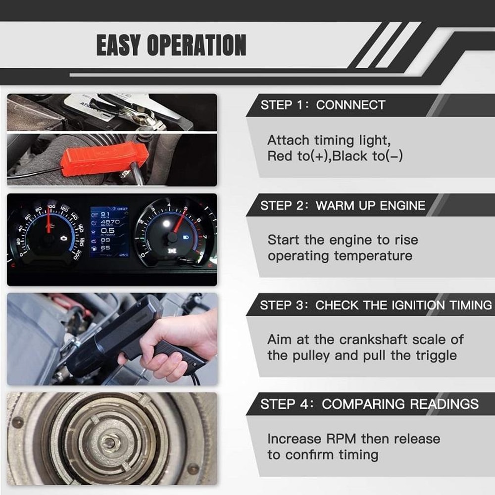 Automotive Xenon Ignition Timing Light Strobe Tester for Petrol Engines