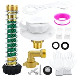 automotive lead-free brass inlet water inlet connection check valve mounting kitwhite