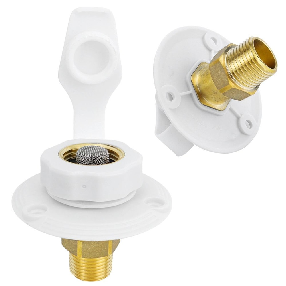 Automotive Lead-Free Brass Inlet Water Inlet Connection Check Valve Mounting KitWhite
