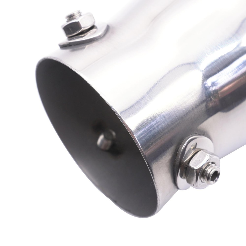 Stainless Steel Universal Exhaust Muffler Tip Silver Automotive Exhaust Tailpipe Upgrade 2