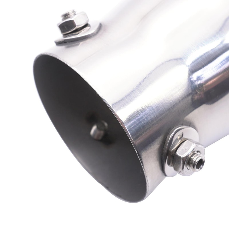 Stainless Steel Universal Exhaust Muffler Tip Silver Automotive Exhaust Tailpipe Upgrade 2