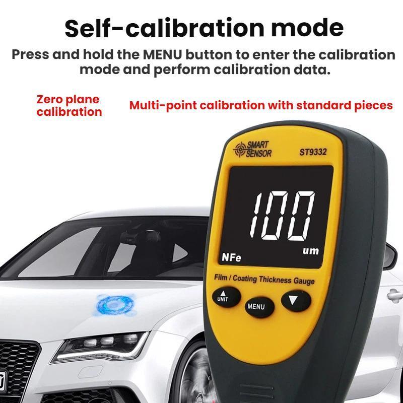 Professional Paint Thickness Gauge for Cars Digital Coating Thickness Tester for Iron and Aluminum Surfaces