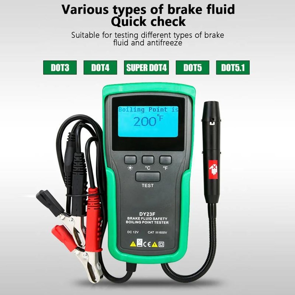 Professional Brake Fluid Boiling Point Tester Digital Automotive Brake Diagnostic Tool