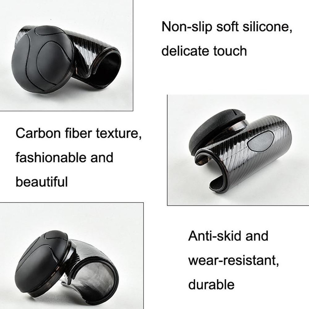 Smooth Turn Steering Wheel Booster Knob with Silicone Grip for Easy One-Hand Driving