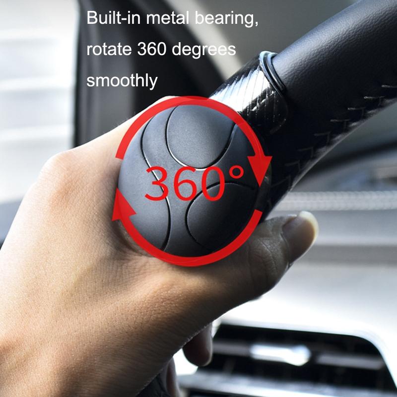 Smooth Turn Steering Wheel Booster Knob with Silicone Grip for Easy One-Hand Driving