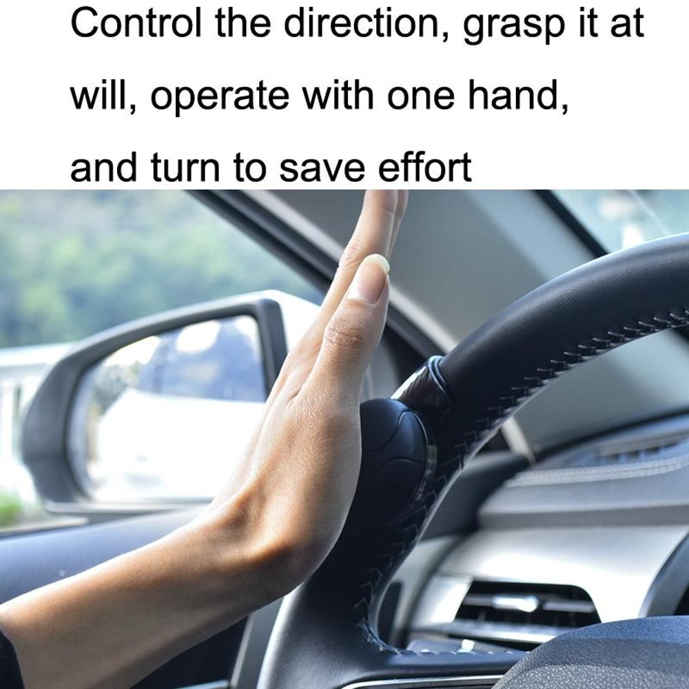 Smooth Turn Steering Wheel Booster Knob with Silicone Grip for Easy One-Hand Driving