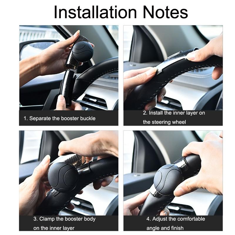 Smooth Turn Steering Wheel Booster Knob with Silicone Grip for Easy One-Hand Driving