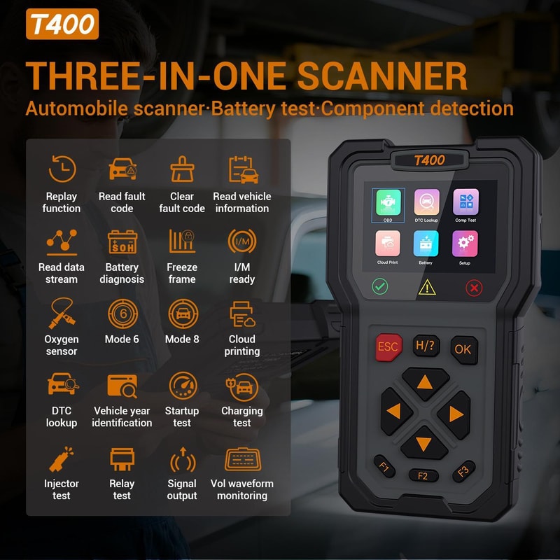 Fuel Injector Diagnostic Tool with Engine Code Reader & Automotive Fault Diagnosis