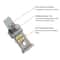 Automotive LED Reversing Lights Wide Voltage Decode Brake Bulbs White Pair
