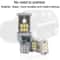 Automotive LED Reversing Lights Wide Voltage Decode Brake Bulbs White Pair