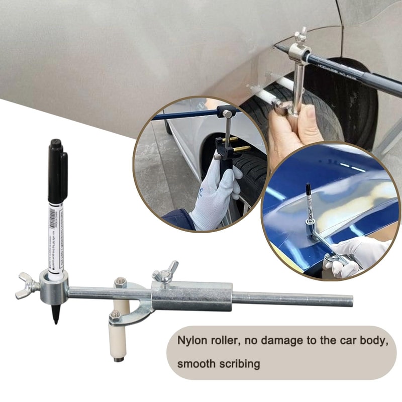 Automotive Dent Repair Tool with Paint Parallel Marking Gauge for Sheet Metal Precision